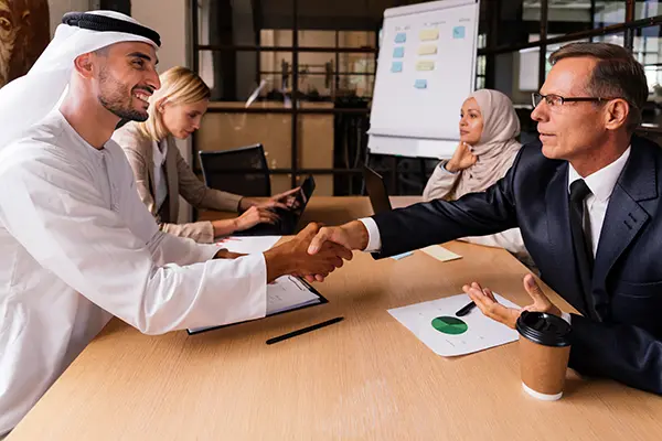 Businessmen shaking hands