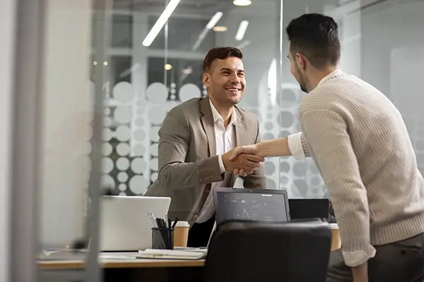 Businessmen shaking hands