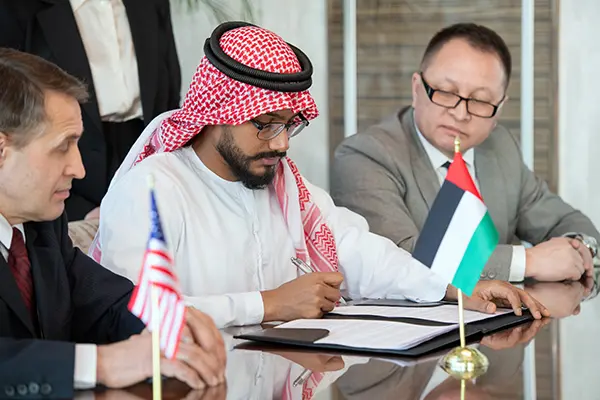 Government officials from the US and United Arab Emirates