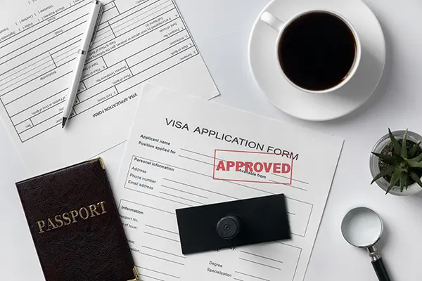 Visa application approved